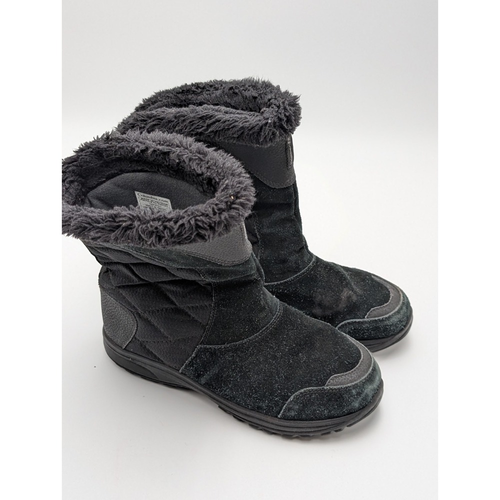 Columbia Ice Maiden II Women's Black Waterproof Winter Faux Fur Boots / Size 8.5
